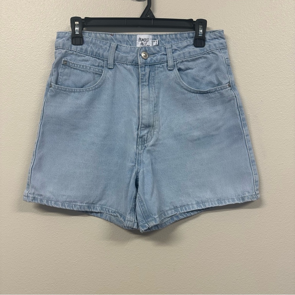 Princess Polly Blue Jean Shorts Frayed Hem